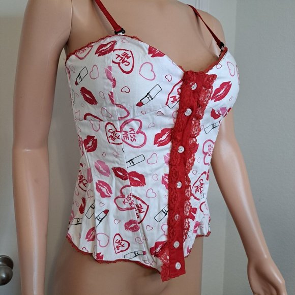 Dead Threads Date Night Flirty Blouse Valentines Womens Top Size M - Picture 16 of 16